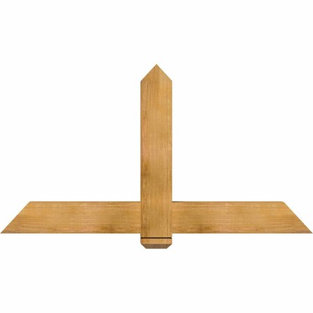 Ekena Millwork Eugene Rough Sawn Timber Gable Bracket, Western Red Cedar, 60"W x 32"H x 4"D x 6"F, 13/12 Pitch GBW060X32X0406EUG00RWR